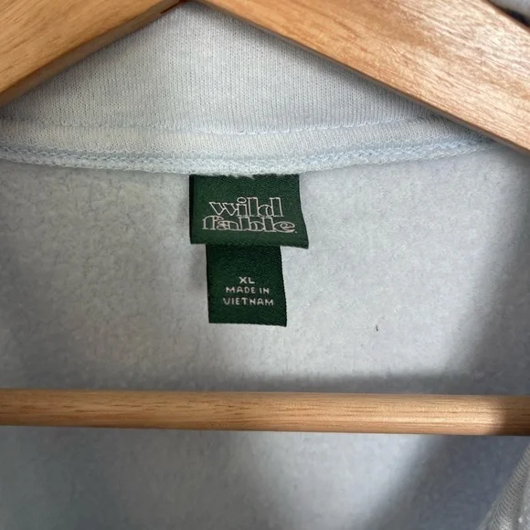 Wild Fable Half Zip Sweatshirt Baby Blue - Picture 5 of 9
